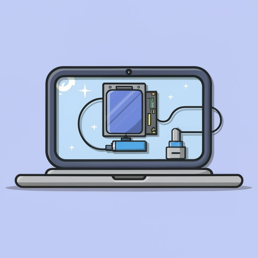 Inventar auf externer USB-Festplatte speichern